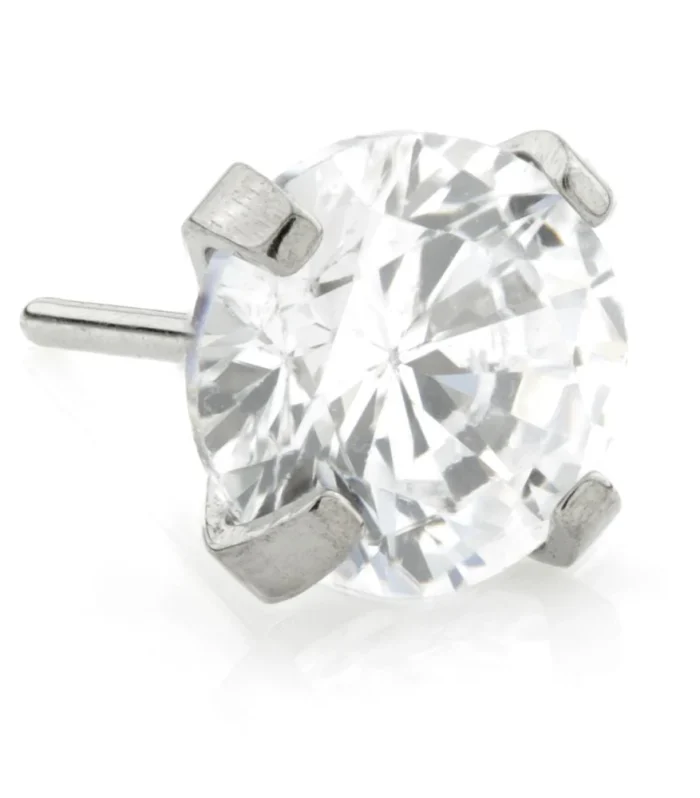 THREADLESS TI PRONG SET GEM