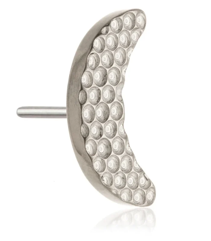 TI THREADLESS MICRO HAMMERED MOON DISK ATTACHMENT