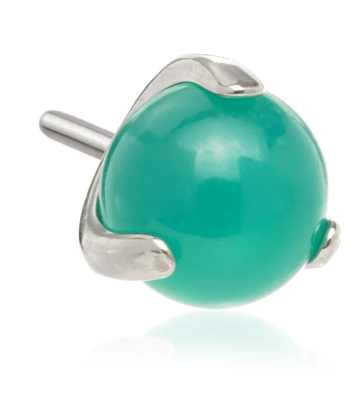 TITANIUM THREADLESS SEMI PRECIOUS STONE ATTACHMENT