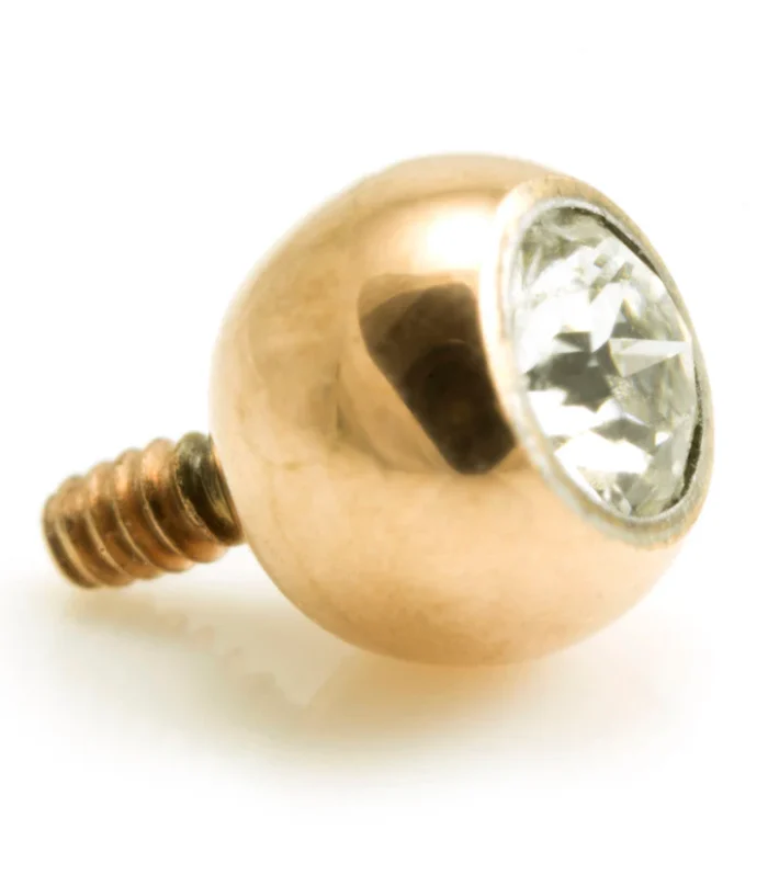 Rose Gold PVD Ti Internal Gem Ball