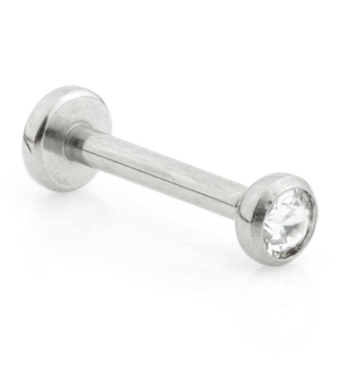 Threadless Ti Micro Labret with Pop In Gem Ball