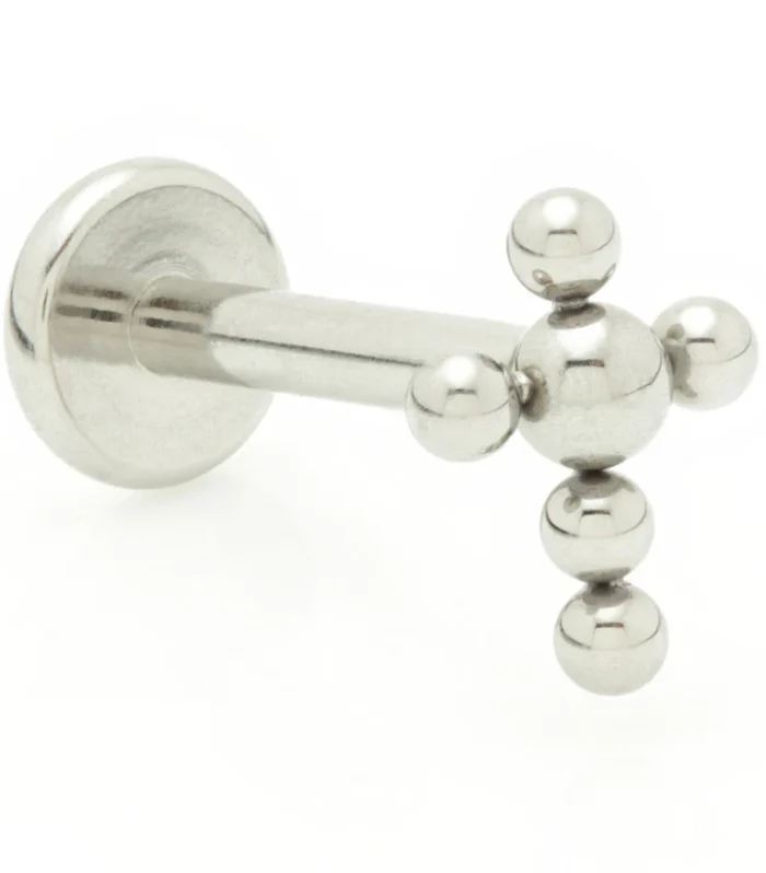 Internal Ti Beaded Cross Labret
