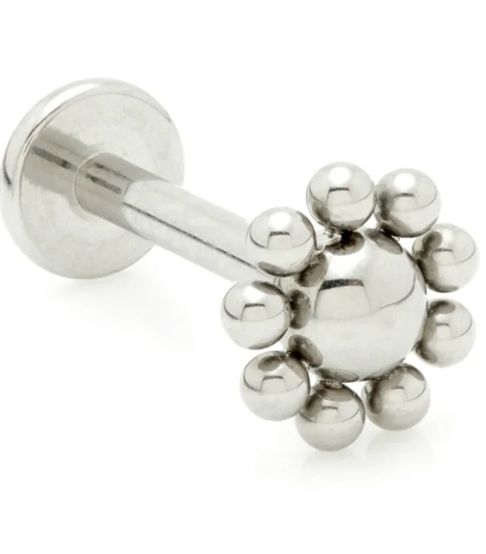 Internal Ti Beaded Flower Labret