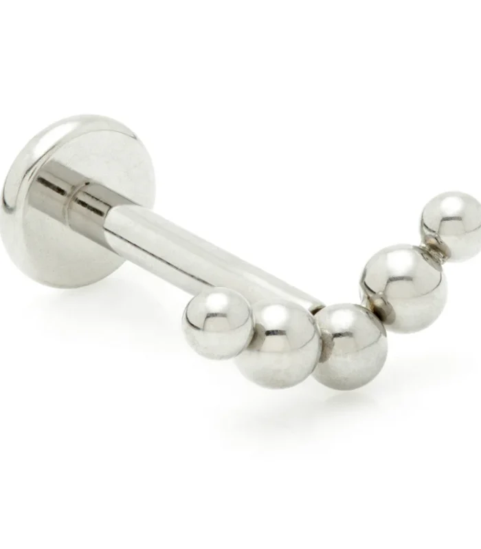 Internal Ti Curved 5 Bead Labret