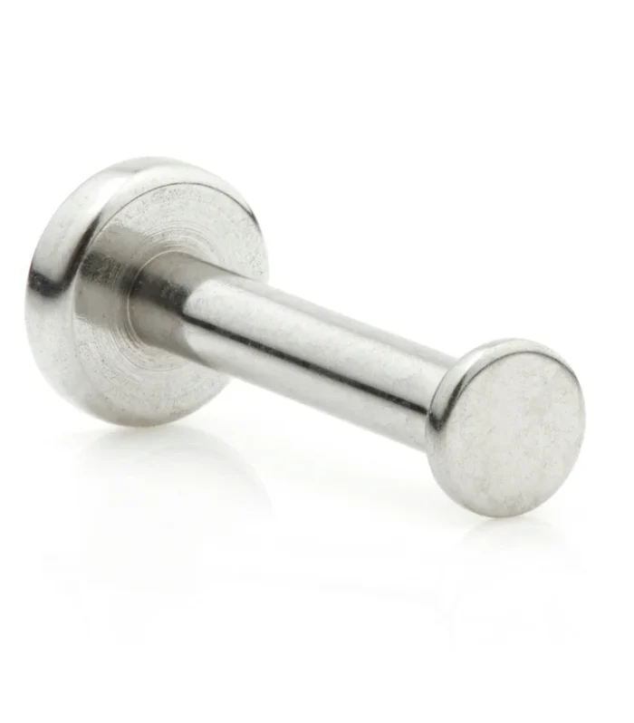 Threadless Ti Micro Labret with Pop In Flat Disk