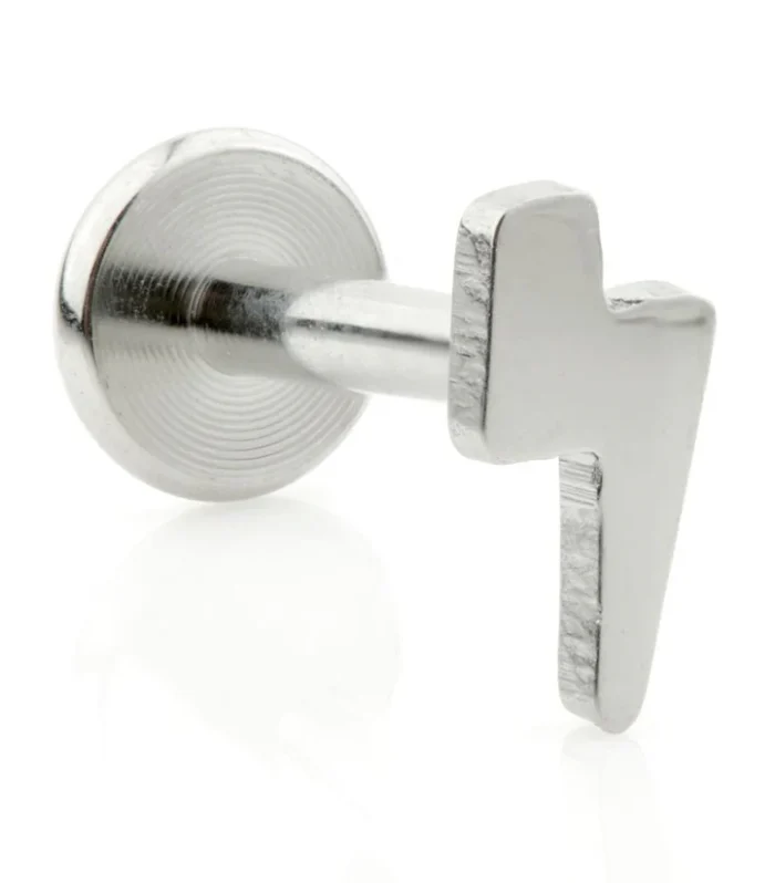 Internal Ti Micro Labret with Short Lightning Bolt
