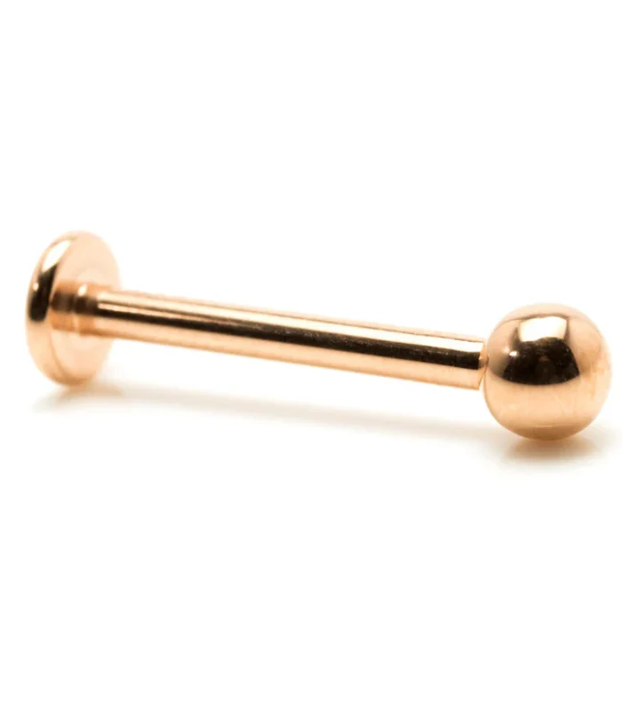Rose Gold Internal Thread Titanium Labrets