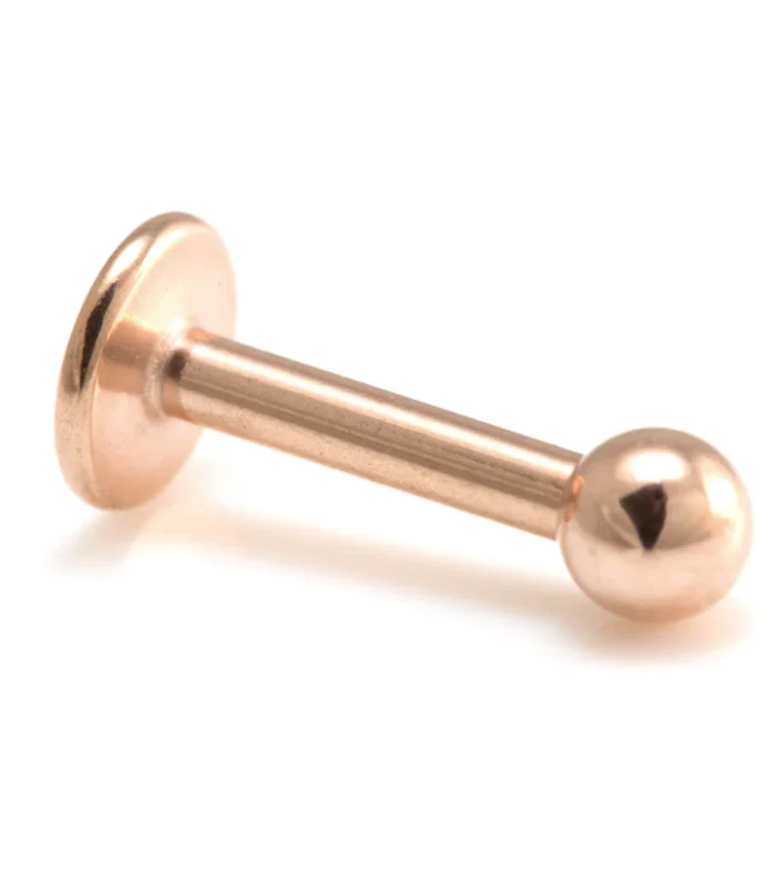 Rose Gold Internal Thread Titanium Micro Labrets