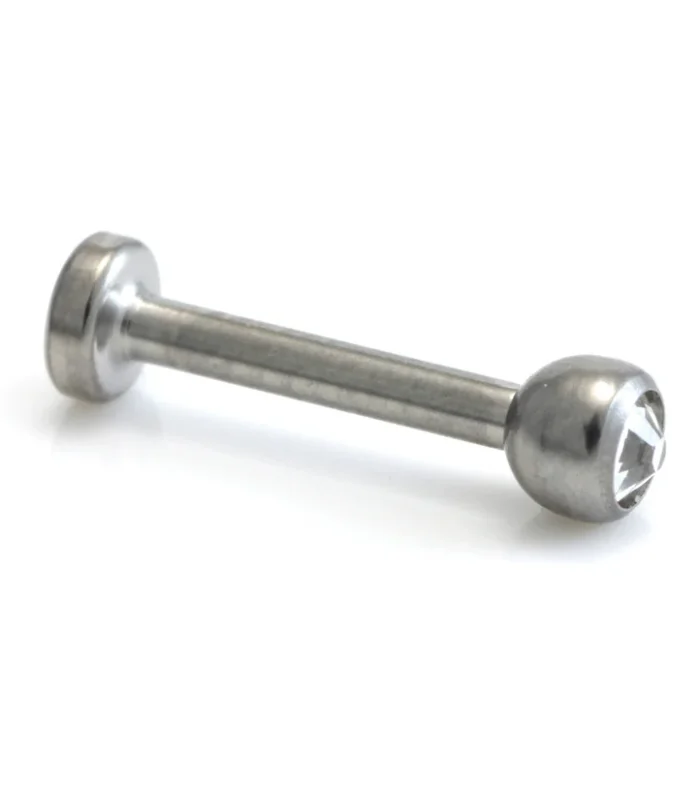 Small Base Titanium Gem Micro Labret - UK Made