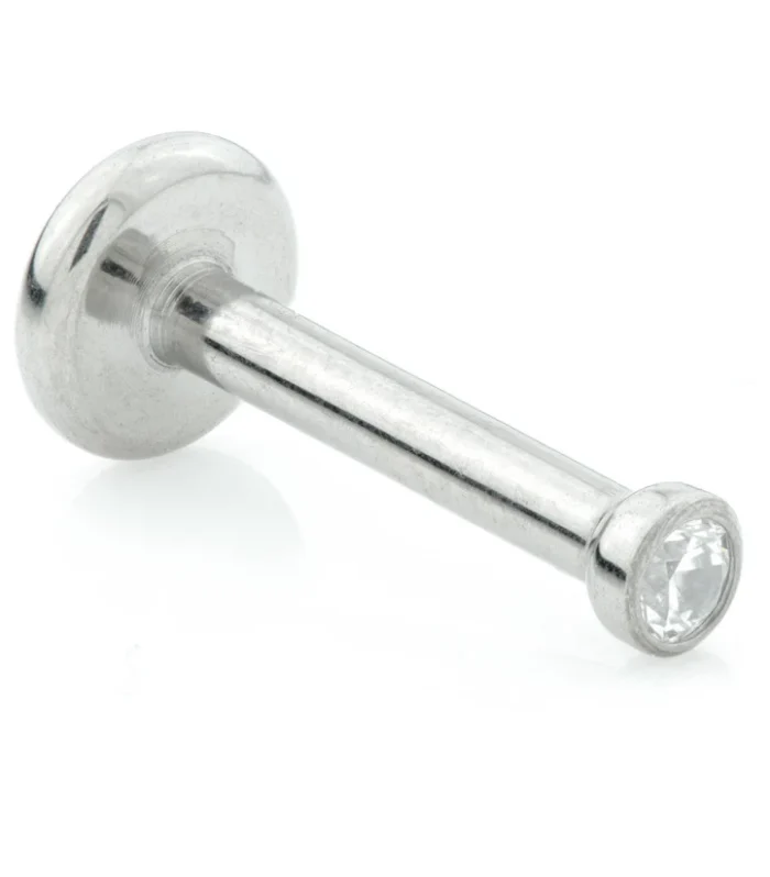 Threadless Ti Micro Labret with Pop In Gem Disk (1mm)