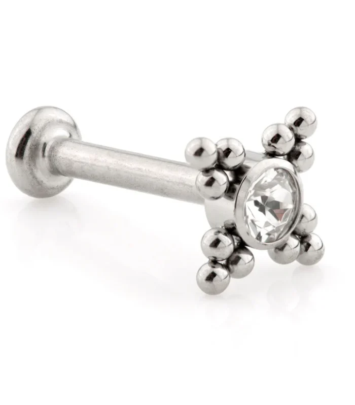 Ti Couture Internal Labrets Gem Tri-Square 1.2mm (0.8mm)