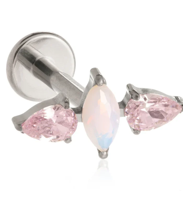 Ti Internal Double Gem Pear & Marquise Labret