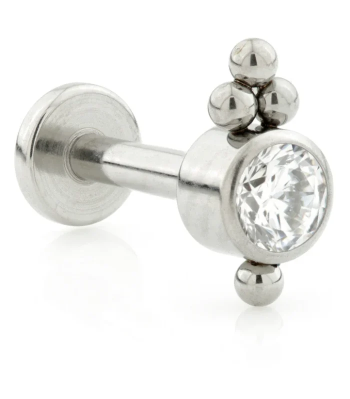 Ti Internal Labret with Caeli Gem Attachment