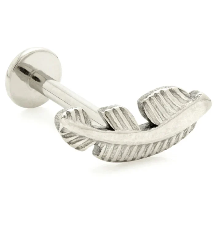 Ti Internal Labret with Feather Attachment