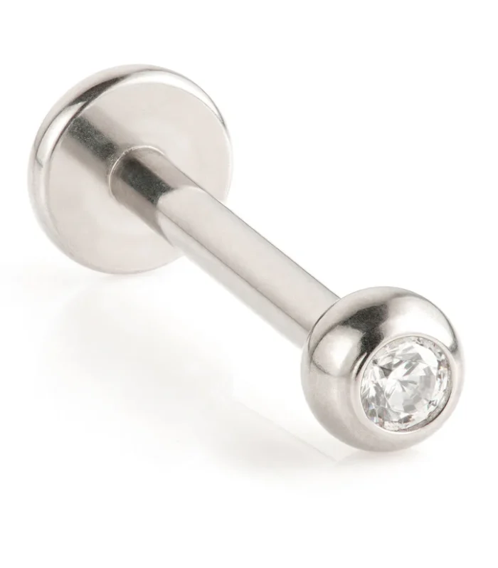Ti Internal Labret with Gem Ball Attachment