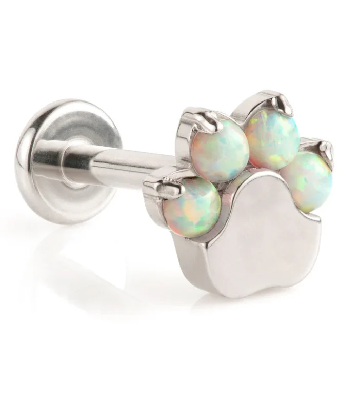 Ti Internal Labret with Opal Paw Attachment