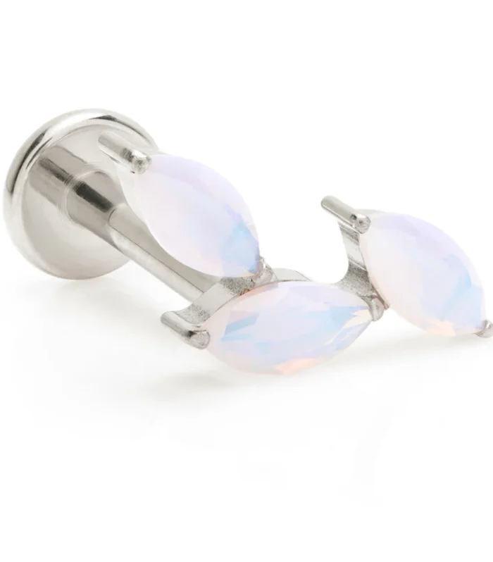 Ti Internal Triple Opal Marquise Labret