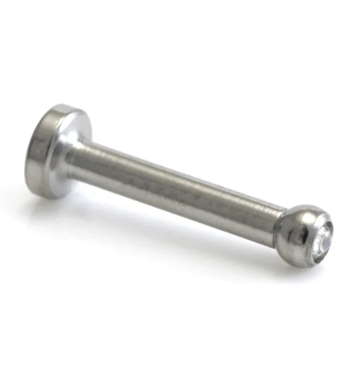 Titanium - Internal Gem Ball Labret (1mm)