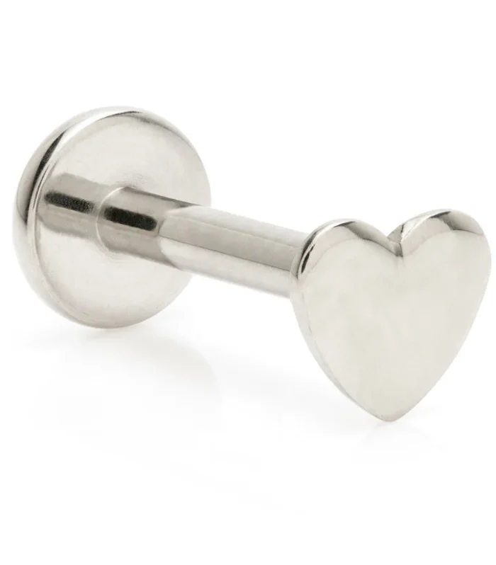 Ti Internal Labret with Heart Attachment