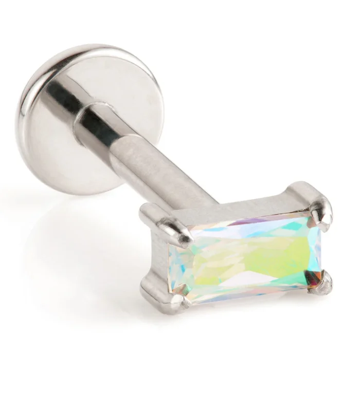 Ti Internal Labret with Mini Baguette Gem Attachment