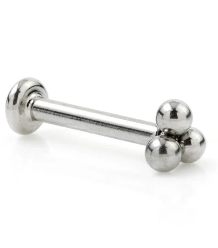 Ti Couture Micro Labret with Trinity Top and 3mm Base 1mm (0.8mm Thread)