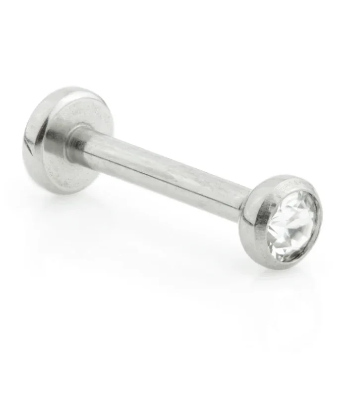 Threadless Ti Labret with Pop In Gem Ball