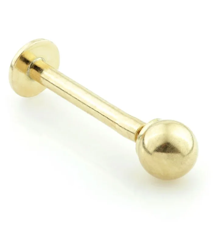 14ct Gold Micro Labret with Ball Attachment