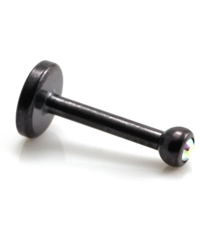 PVD Black Ti Micro Internal Gem Labret