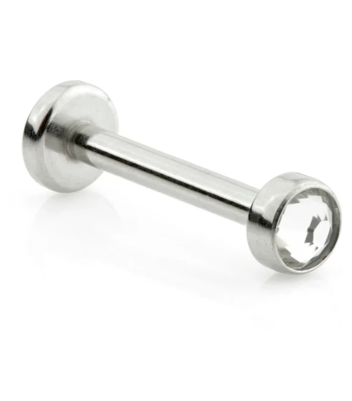 Threadless Ti Micro Labret with Pop In Gem Disk