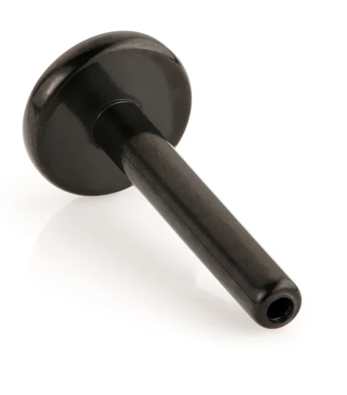 Ti Threadless Evil Black Labret Stem