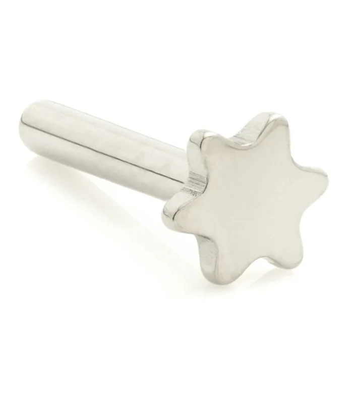Ti Threadless Labret Stem with Star Base