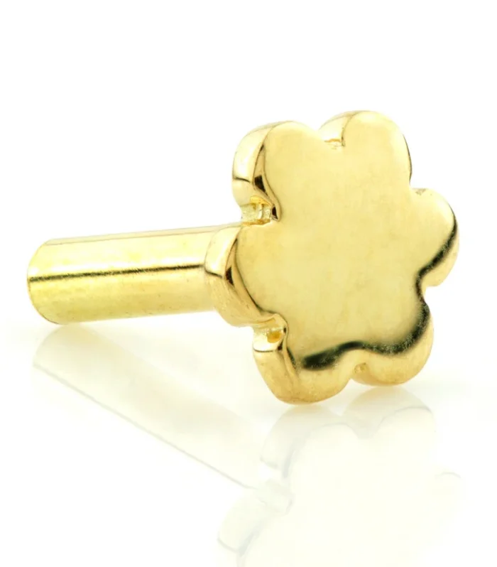 TL - 18ct Internal Gold Flower Labret Base