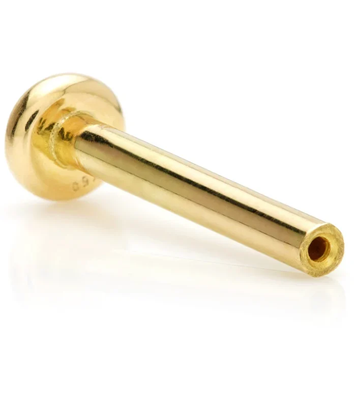 TL - 18ct Yellow Gold Threadless Labret Base