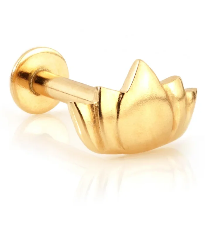 TL - 9ct Gold Lotus Internal Labret
