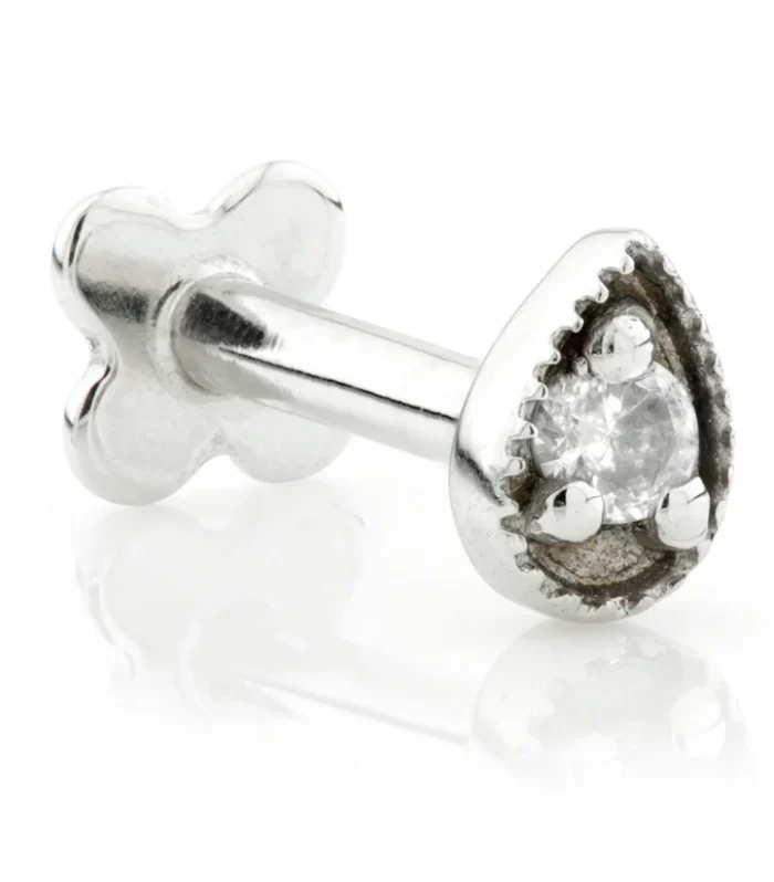 TL - Gold Jewelled Miligrain Tear Internal Labret