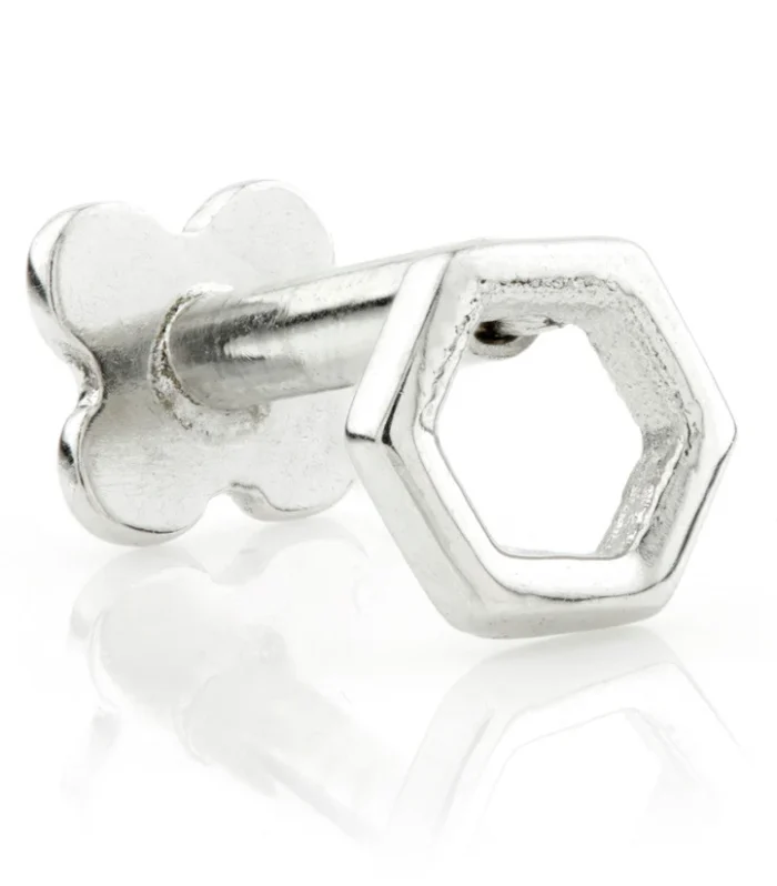 TL - Gold Open Hexagram Internal Labret