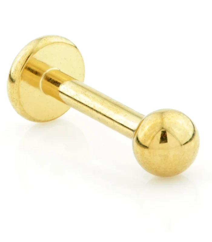 Zircon Gold Ti Threadless Micro Labret with Pop In Ball