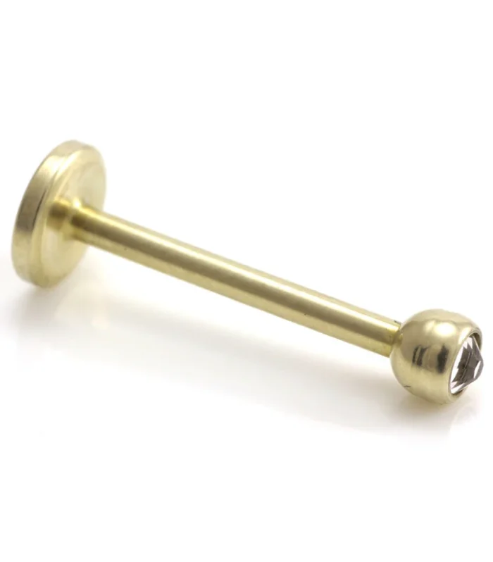 Zircon PVD Gold Ti Micro Internal Gem Labret