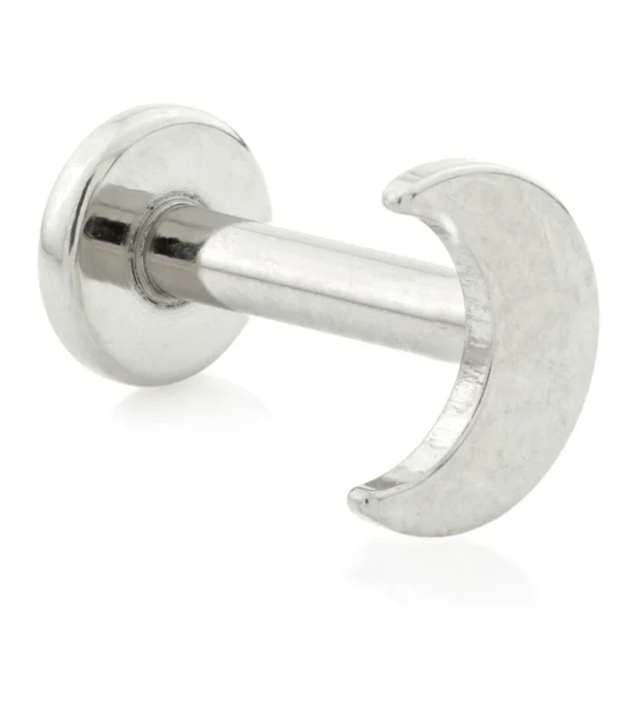 Ti Threadless Micro Labret with Moon Attachment