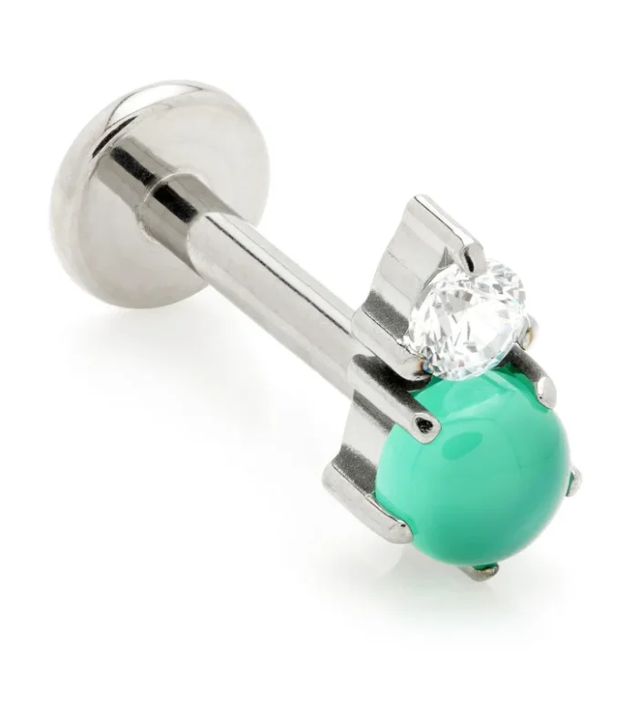 Ti Internal Double Claw Gem Labret-1.2-8