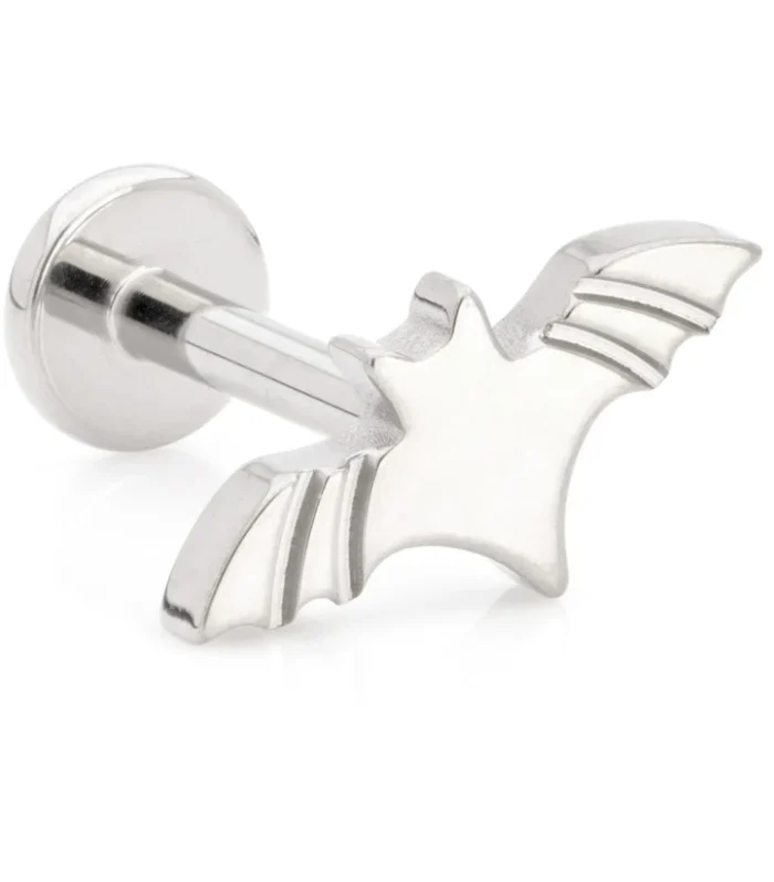 Ti Threadless Labret with Bat Disk Attachment
