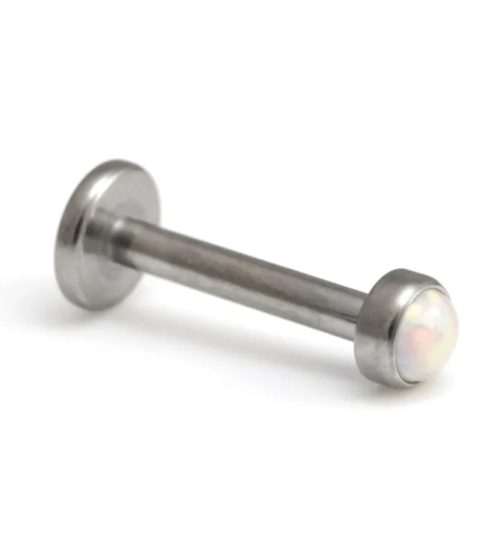 Titanium Internal Thread Opal Disk Micro Labret