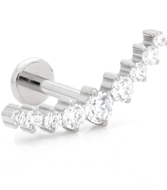 Ti Internal Labret with Jewelled Prong Crescent Attachment-1.2-8