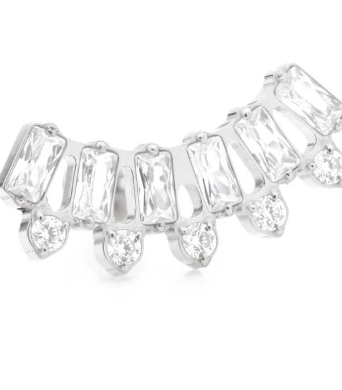 Ti Internal Labret with Jewelled Baguette Cluster Attachment