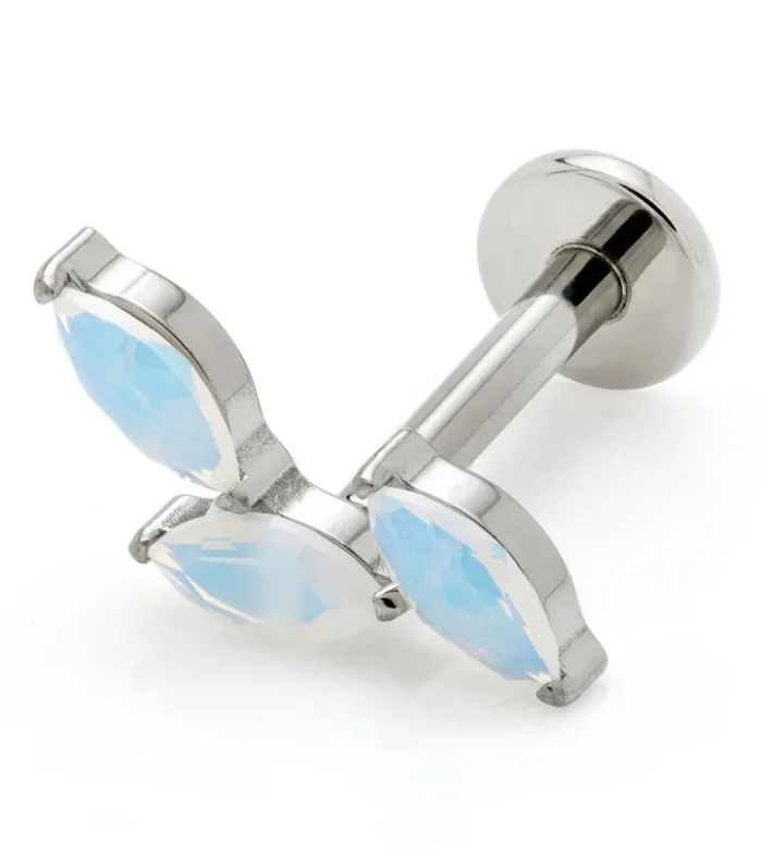 Ti Threadless Triple Opal Marquise Labret-1.2-8