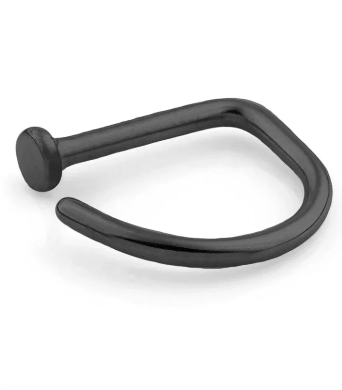 Evil Black Ti Open D Nose Ring - EVNS11