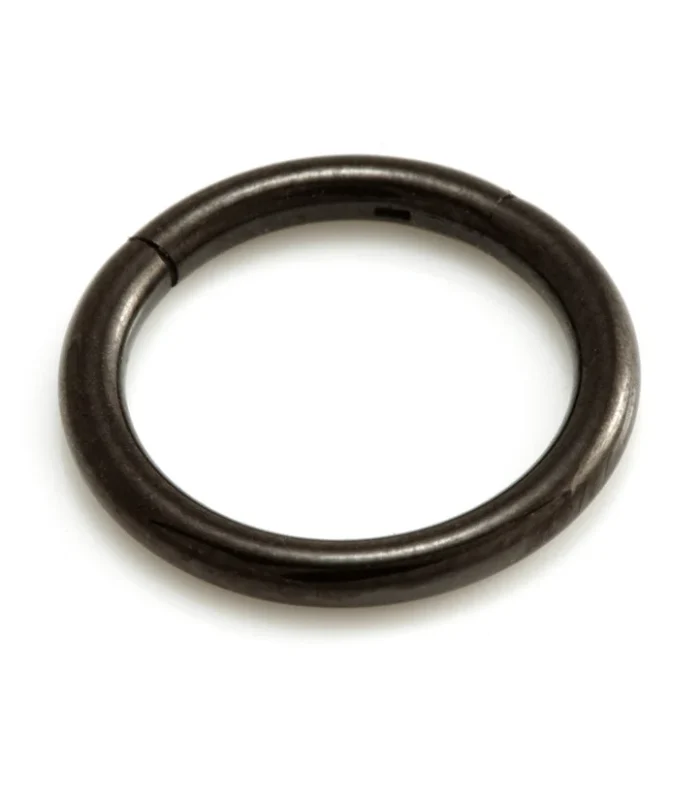 Evil Black Titanium Hinged Segment Ring - EV36