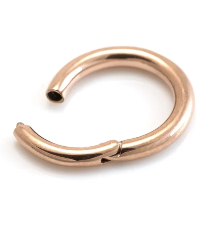 Rose Gold Titanium PVD Hinge Segment Ring