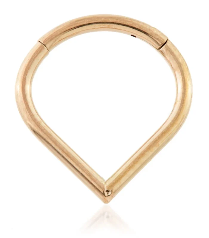 Rose Gold Ti Wishbone Hinged Ring