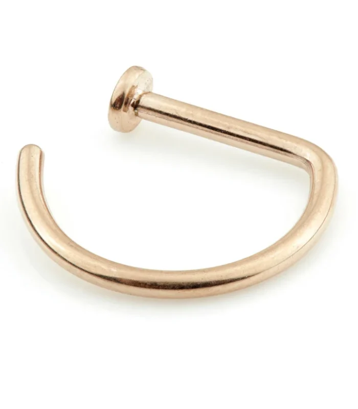 Rose Gold Titanium Open D Ring